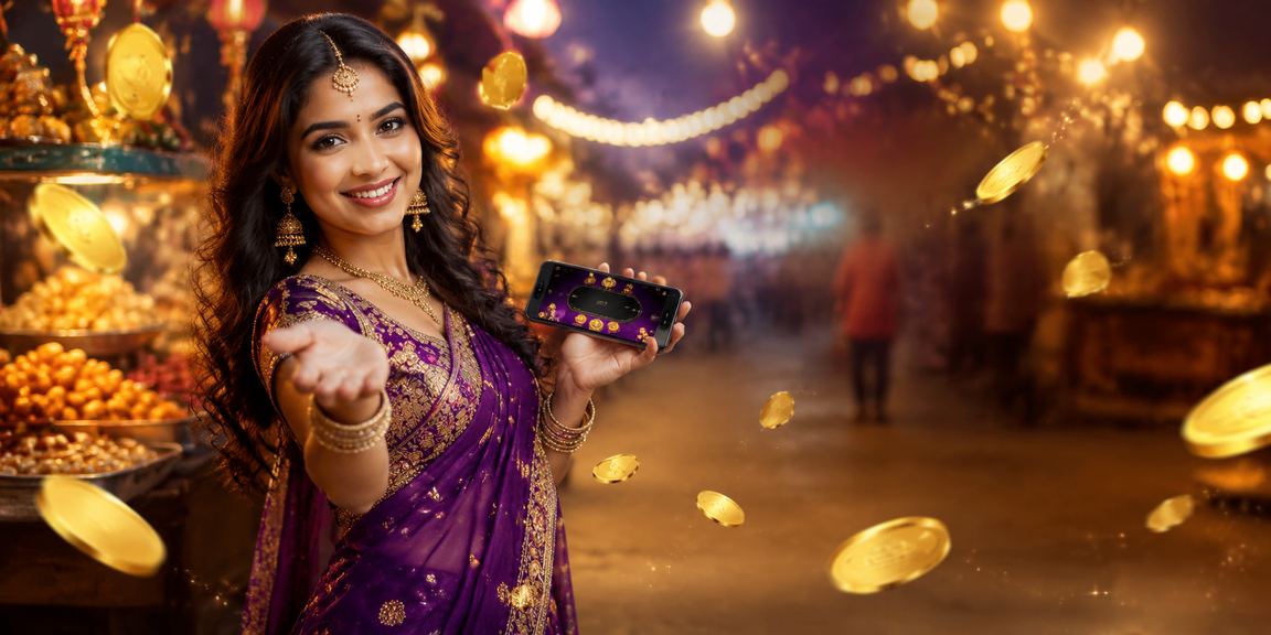 Night market with vibrant Andar Bahar card game entertainment in India